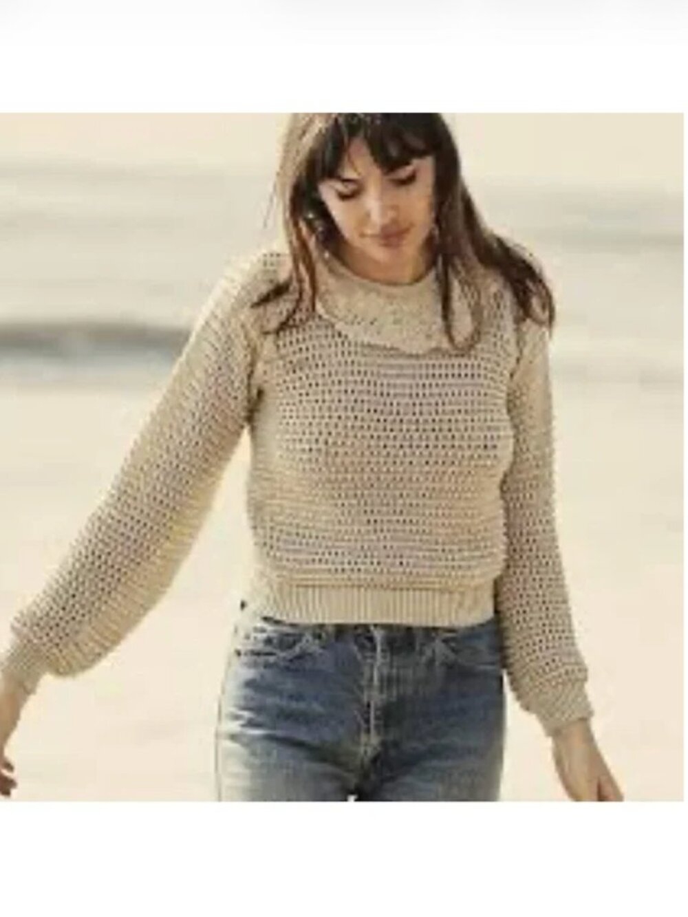 Doen Talia Sweater In Antique Ivory, Size Small